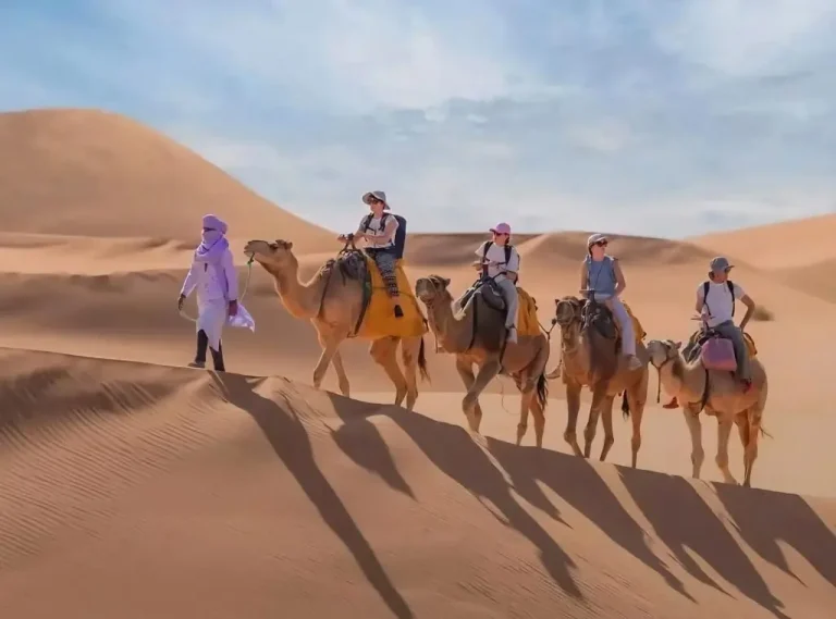 Marrakech desert tours with Sahara dunes, camel trekking and desert camp experience