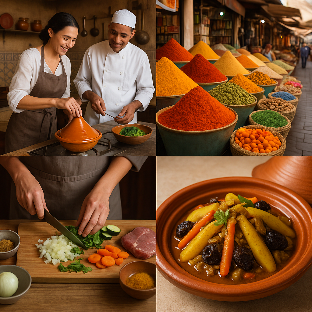 cooking class In Marrakech with tagine and spices